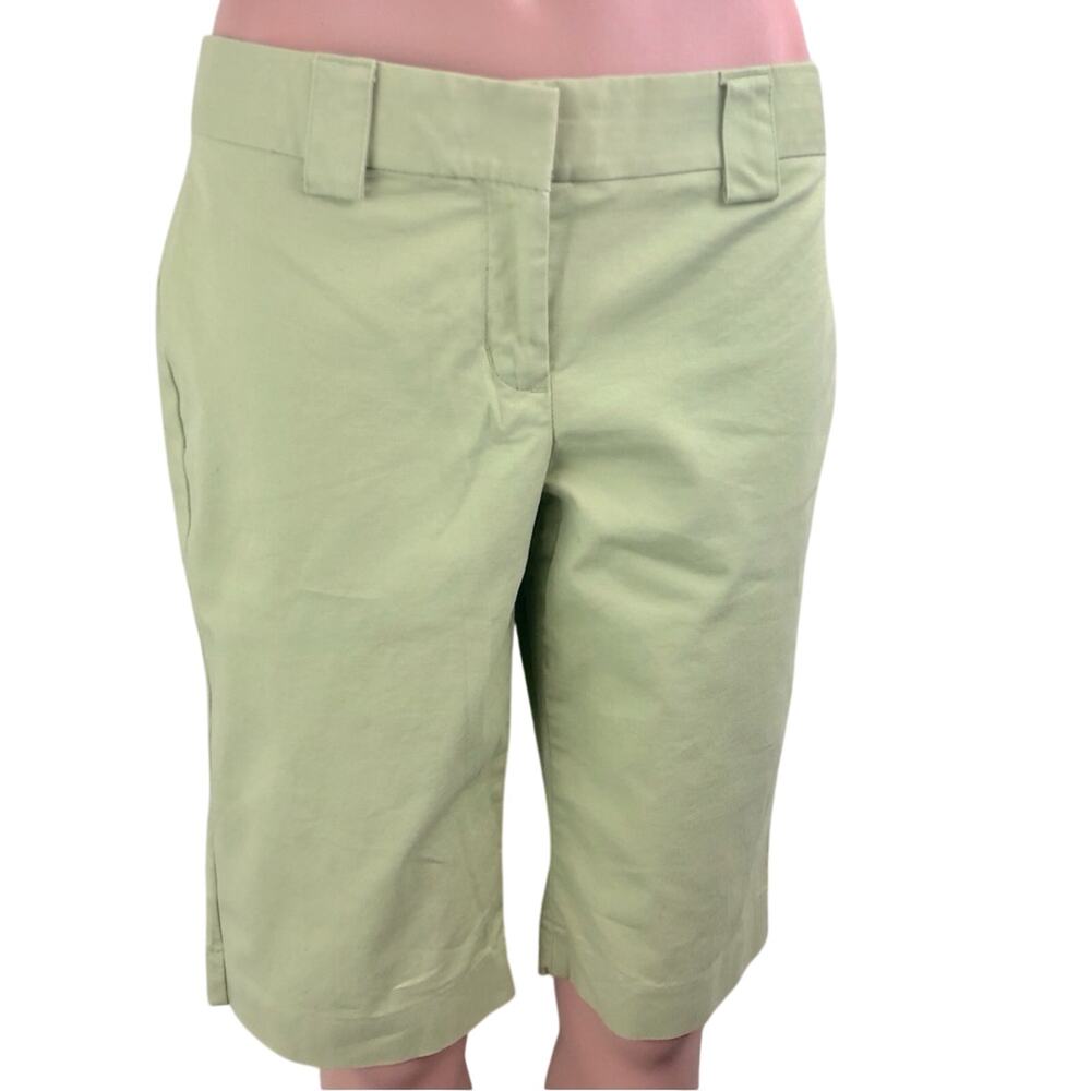 Express Design Studio Popular Editor Style Green Shorts Bermuda Length - Picture 7 of 16